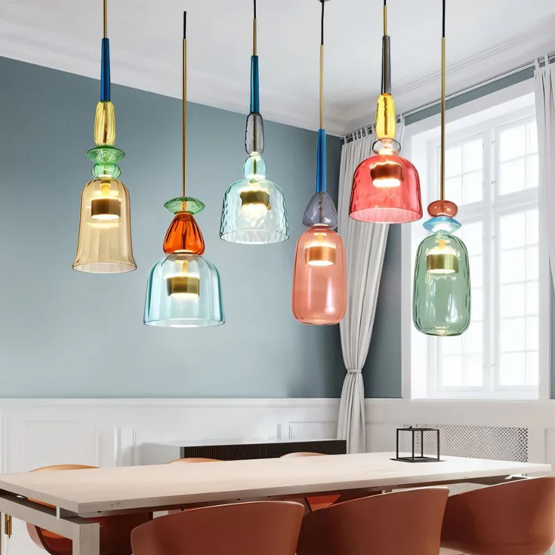 Elegant Stained Glass Pendant Light